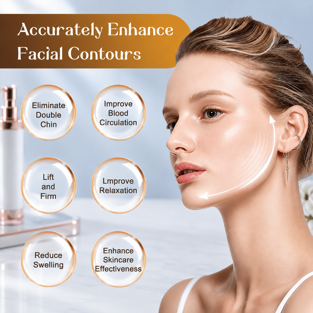Lymphatic Contour Face Brush | Facial Sculpting & Lymphatic Drainage Massager
