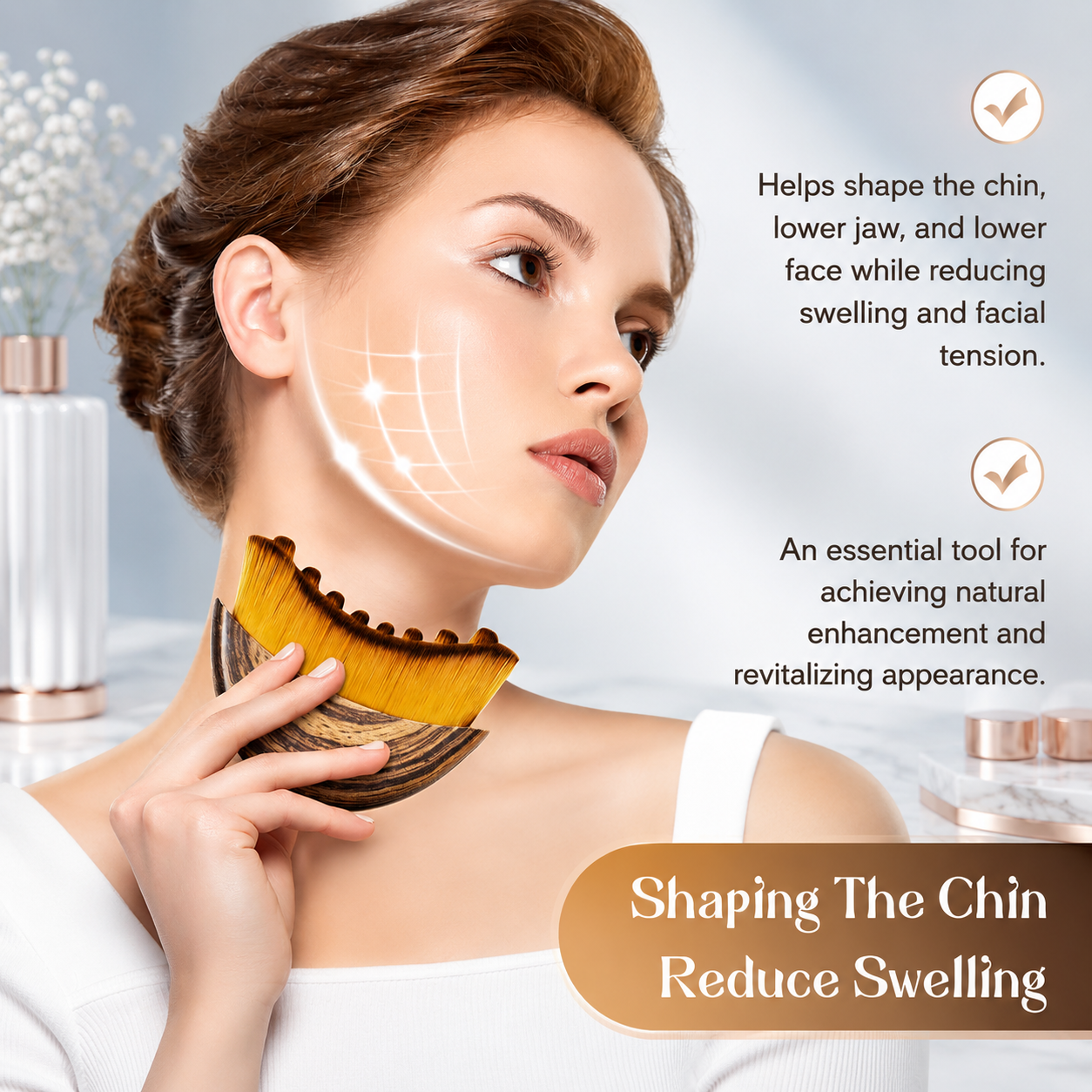 Lymphatic Contour Face Brush | Facial Sculpting & Lymphatic Drainage Massager