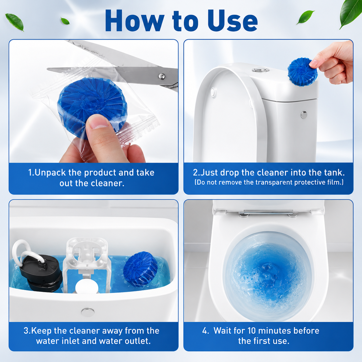 Automatic Toilet Bowl Cleaner Tablets