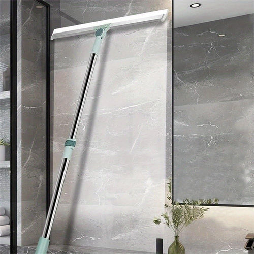 360° Rotating Silicone Floor Wiper | Magic Broom Bathroom Squeegee with Adjustable Handle