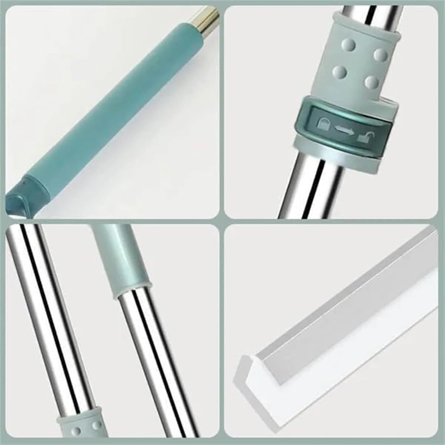 360° Rotating Silicone Floor Wiper | Magic Broom Bathroom Squeegee with Adjustable Handle