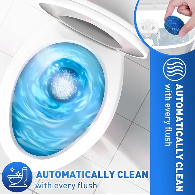 Toilet Cleaning Tablets – Automatic Toilet Bowl Cleaner for Stains, Rust & Grime | Pack of 10