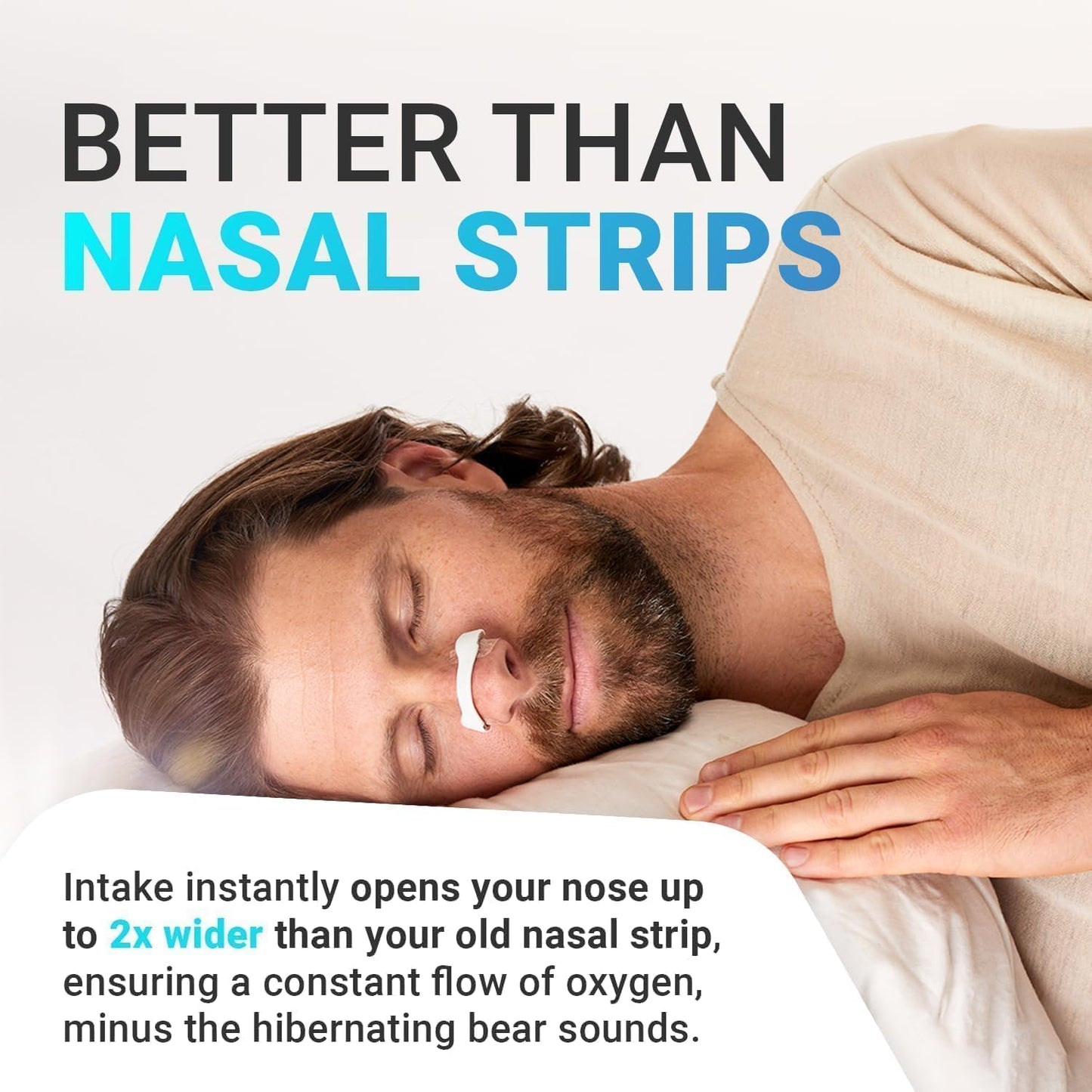 ILLUMITREND Magnetic Nasal Dilator Kit | Reusable Anti-Snoring Nose Clip with 15-Day Magnetic Adhesive Tabs