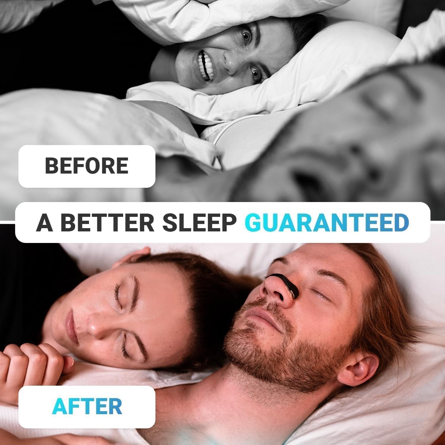 ILLUMITREND Magnetic Nasal Dilator Kit | Reusable Anti-Snoring Nose Clip with 15-Day Magnetic Adhesive Tabs