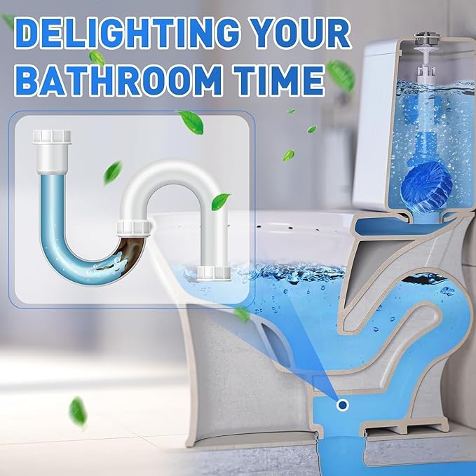 Toilet Cleaning Tablets – Automatic Toilet Bowl Cleaner for Stains, Rust & Grime | Pack of 10