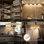 ILLUMITREND Under Cabinet Light | USB Rechargeable | Magnetic Motion Sensor LED – Kitchen, Wardrobe & Closet