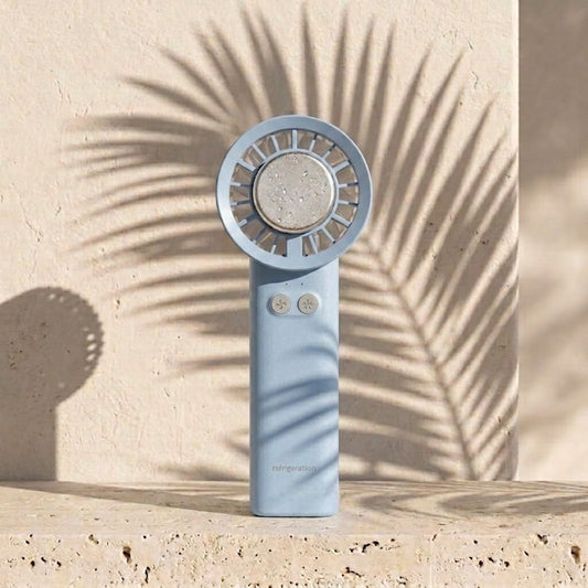 ILLUMITREND Portable Handheld Cooling Fan | Rechargeable Mini USB Fan with 2 Cooling Modes | Compact Personal Fan for Travel, Office & Outdoor