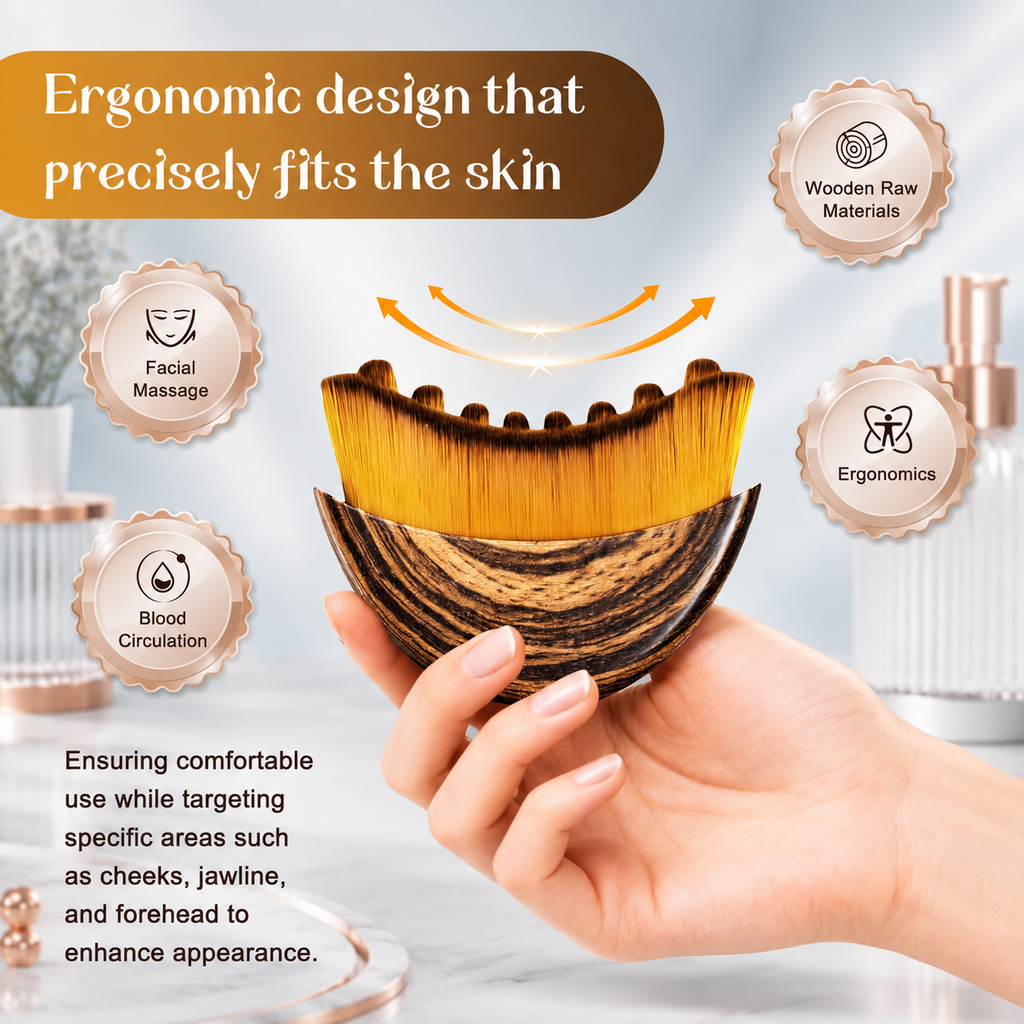 Lymphatic Contour Face Brush | Facial Sculpting & Lymphatic Drainage Massager