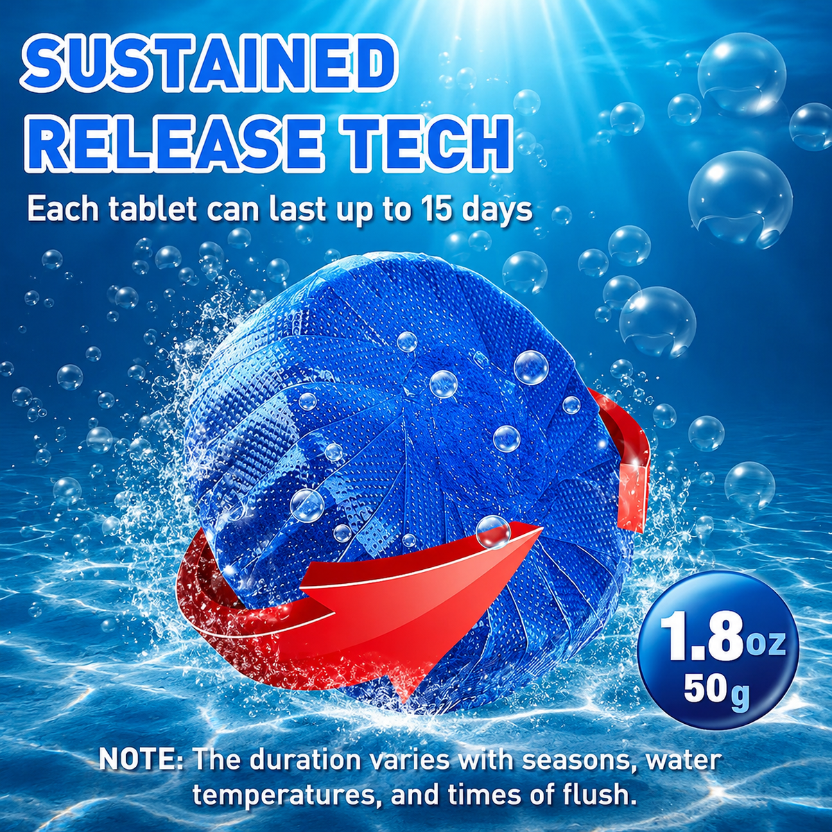 Toilet Cleaning Tablets – Automatic Toilet Bowl Cleaner for Stains, Rust & Grime | Pack of 10